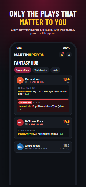 MartinSports app screen 1